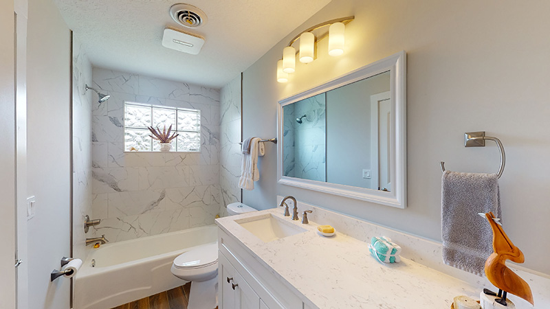 Home Remodel highlighting Guest Bathroom